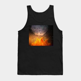 Let it fire to the moon - Fire sign - The Five Elements Abstract  Symbol Tank Top